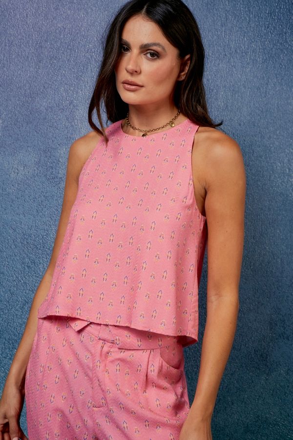 BLUSA ESTAMPA JOY ROSA - 36