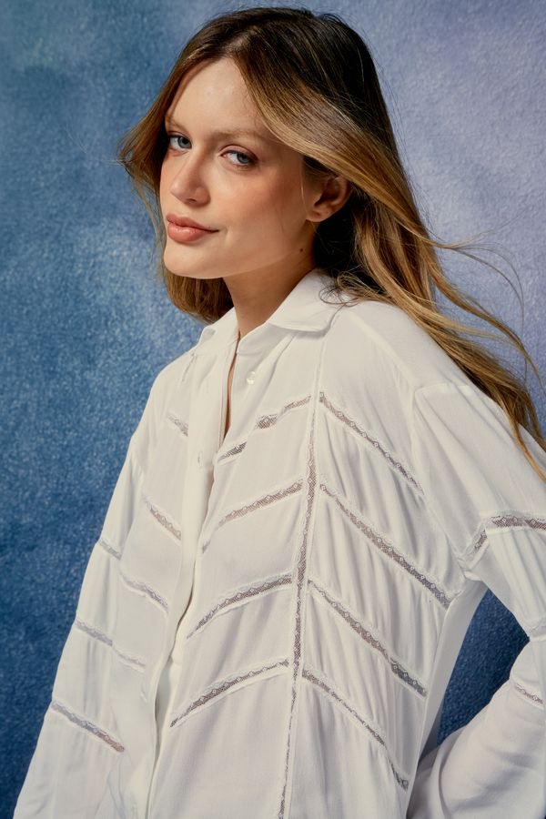 CAMISA RENDA JADE OFF WHITE - 36