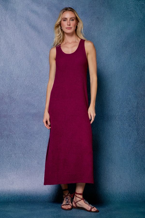 VESTIDO TEXTURE UVA - P