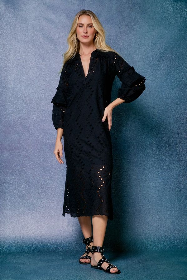 VESTIDO LAISE CHARM PRETO - 40