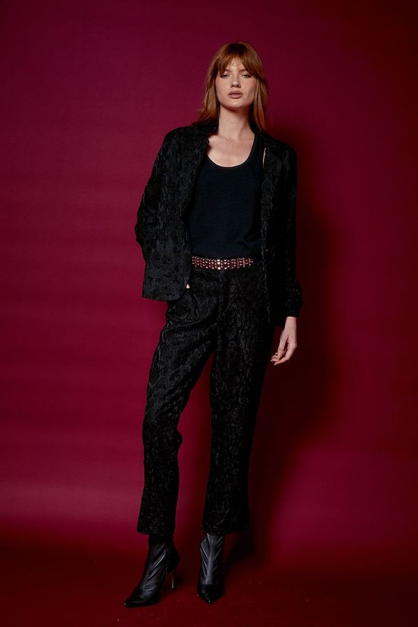 CALÇA BASIC NERVURAS PRETO - 34