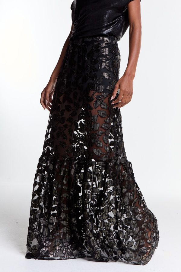 SAIA LONGA FOIL LUREX PRETO - 36