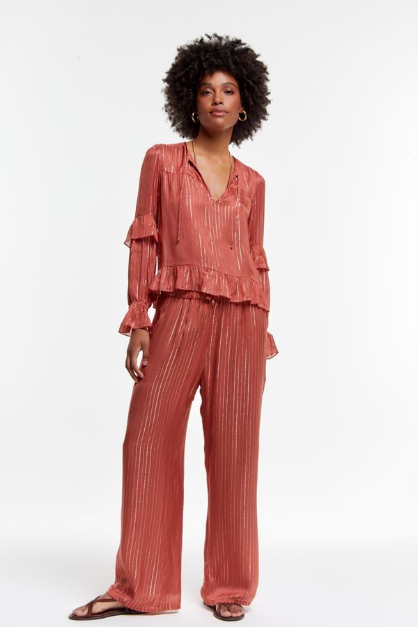 CALÇA SUMMER LUREX TERRACOTA - 44