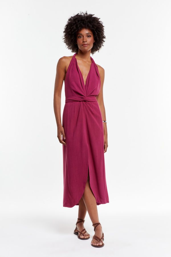 VESTIDO LINHO STRONG UVA - 36