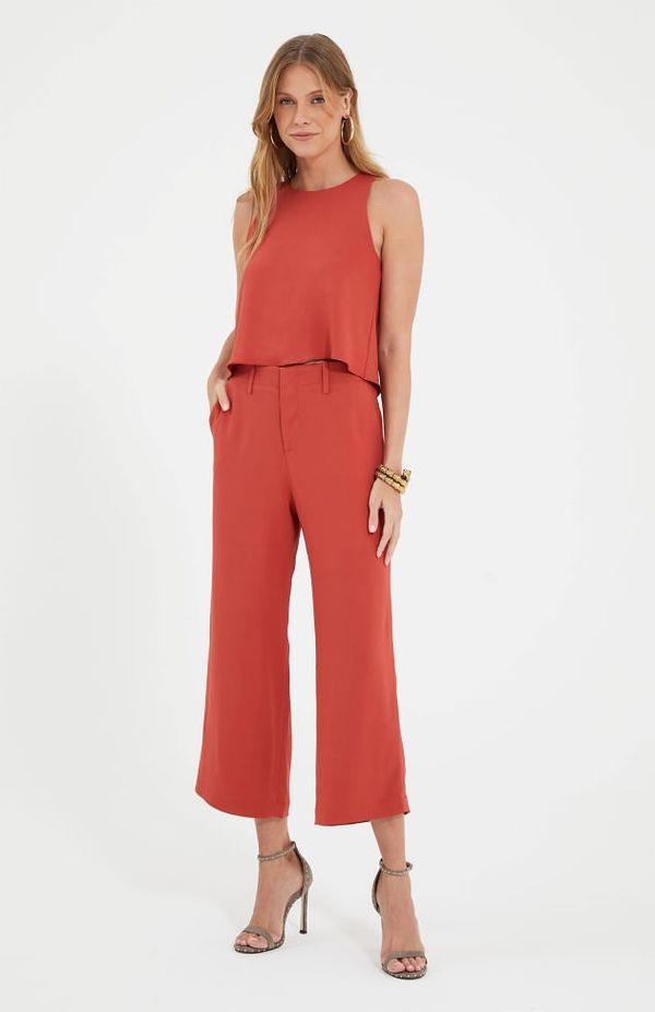 CALÇA VERONICA VERÃO VERMELHO ESCURO - 36