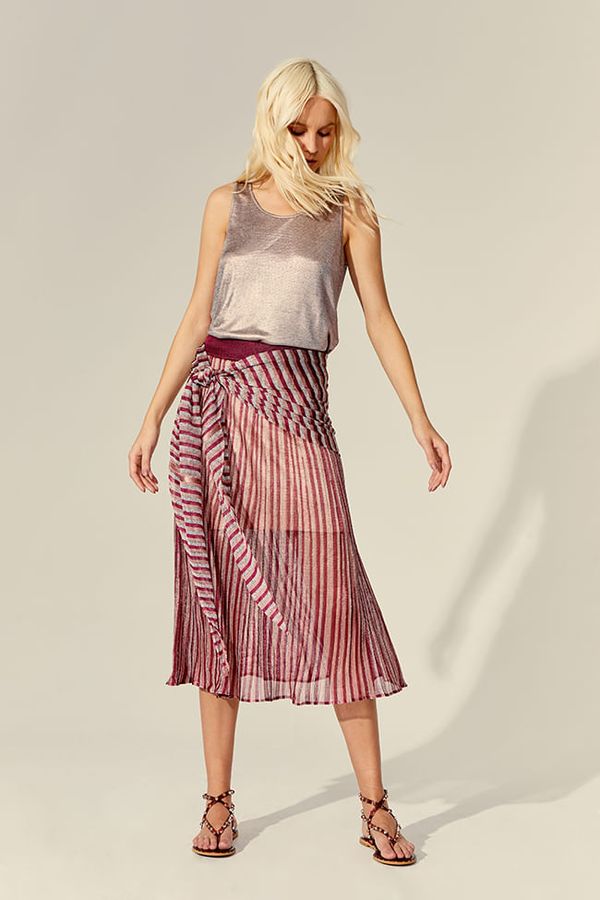 SAIA FAIXA TRICOT LUREX ROSA - P