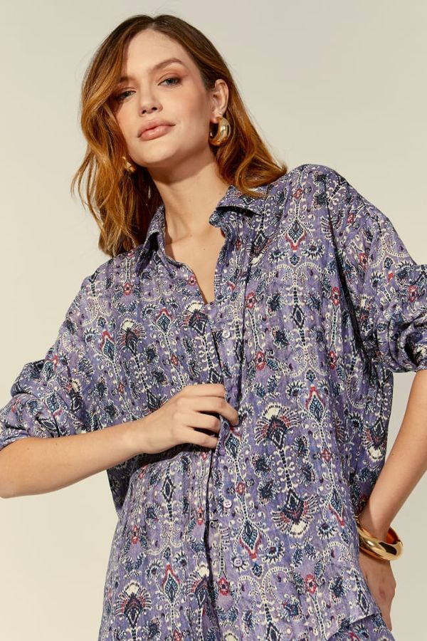 CAMISA ESTAMPA TAJA LILAS - 44