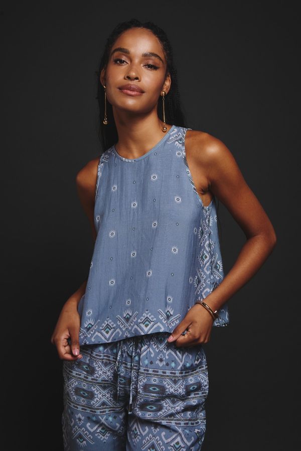 BLUSA ESTAMPA KALOM AZUL - 38